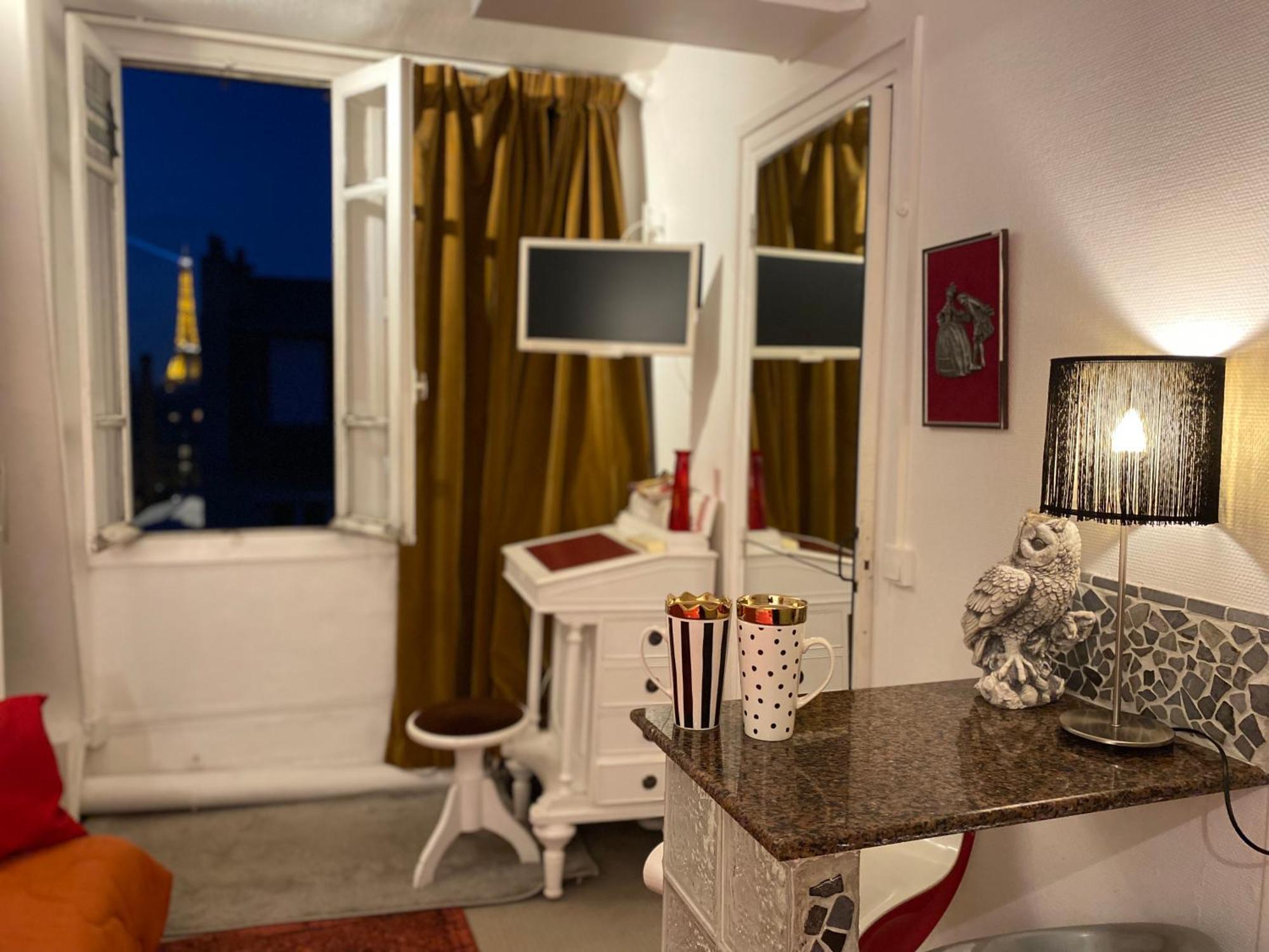 Studio Chic Paris Tour Eiffel Near Eiffel Tower 7Th Floor Экстерьер фото